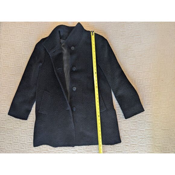 Fleurette Coat Women Size 8 Wool Alpaca Black Peacoat - Picture 8 of 12